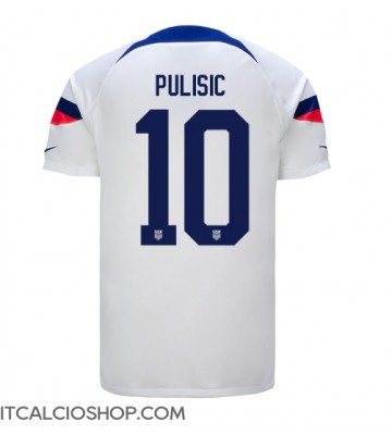 stati Uniti Christian Pulisic #10 Prima Maglia Mondiali 2022 Manica Corta